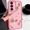 Capa de Celular Borboleta Pintada S24ultra para Samsung A55 Letras Graffiti S23fe Proteção Escada Resistente a Quedas