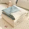 Colcha de ar condicionado em gaze de algodão de dupla camada com sensação de nuvem Classe A, colcha de verão refrescante de algodão puro estilo ins, lavável à máquina, colcha para cochilo de pessoa solteira/casal