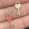 Accesorios para Joyería DIY Transfronterizos Corazón Rojo y Rosa Día de San Valentín Esmalte de Rosa Colgante Pulsera Dijes Pendientes Llavero