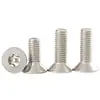 Tornillos de Acero Inoxidable 304 con Cabeza Plana Avellanada, Torx Interno y Característica Antirrobo, Gb673M2M2.5M3M4M5M6M8