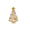 Árvore de Natal de Vidro Esmaltado Zibo com Luzes, Presente de Mesa de Natal de Vidro Escovado, Luminária Noturna, Ornamento Decorativo