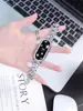 Adequado para Relógio Xiaomi 8/9Pro com Corrente de Metal Cauda de Peixe, Relógio Huawei Gt6 Cravejado com Diamantes Espiga de Trigo e Pulseira Apple Watch