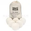 7.5cm 50g Bola secadora de lana endurecida Bola secadora para secador de pelo de fieltro de Nueva Zelanda bolsa de tela para bolas secadoras