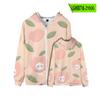 Suministro transfronterizo Amazon nuevo sudadera casual con estampado de melocotón marca de moda cárdigan con capucha para hombre y mujer suéter con cremallera