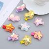 Grampos de Cabelo Estilo Coreano para Crianças Atacado Fofos Coloridos Estrela de Cinco Pontas Coração Acessórios de Cabelo para Meninas Presilha Bico de Pato Brilhante Grampos de Cabelo Feitos à Mão