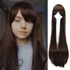 Cos peluca color pelo largo liso peluca de cosplay Universal dibujos animados punto caliente peluca de 100 cm