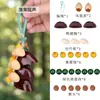 Kit de Material DIY Pingente Sino dos Ventos de Casca de Fruta Natural Sino de Mão Curativo Semi-Acabado Decoração de Jardim para Pendurar