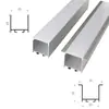 Ranura para tira de luz lineal empotrada de aleación de aluminio 2525 canal de aluminio ranura para luz lineal LED carcasa para tira de luz de montaje superficial y empotrada