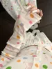 Pijamas de Ropa para el Hogar para Mujer, Conjunto de Tres Piezas con Chaqueta Cardigan de Lunares para Primavera y Otoño, Traje de Talla Grande, Ropa de Hogar Moderna para Mujer