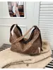 2025 Nueva Bolsa Grande Relajada Vintage Bolso Cruzado de Hombro para Mujer Lindo Estilo Mori Bolso Tote de Moda con Estampado de Leopardo