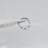 Anel Wisteria de Zircônio Branco Azul Liga de Titânio Astm F136 Zircônia Quadrada Anel Sem Costura Brincos Anel Labial Daith Anel Multiuso Argola de Nariz