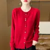 Nuevo Suéter Abrigo Casual Holgado Otoño/Invierno 2026 para Mujer, Cárdigan de Punto Suave y Juvenil con Cuello Redondo