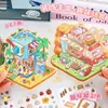 Pegatinas de Paisajismo 3D Cabaña Estéreo Escena Miniatura Linda Pegatinas Juego de Negocios Simulación Pegatinas para Apilar Hechas a Mano
