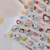 Xiaohongshu Mesmo Estilo Adorável Cachorro Snoopy Arte de Unha em Relevo Coração Fofo Feminino Bestseller Desenho Animado Adesivos de Futebol