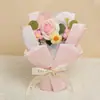 Buquê de Rosa de Crochê, Buquê de Flores Eternas, Produto Acabado Artesanal DIY, Presente de Feriado, Presente de Aniversário, Lembrança
