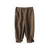 Pantalones Tejidos con Adorno de Encaje Floral Qiu Duo Meng para Niñas Estilo Nuevo Primavera y Otoño 2026 Pantalones Casuales Sueltos para Niños