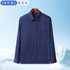 Camisa de Mediana Edad Verano Delgada Seda de Hielo Manga Larga para Hombre Verano Color Sólido Casual Ropa de Papá Abuelo Anciano