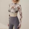 Ropa de yoga de dos piezas falsas transfronteriza para mujer, malla de alta apariencia con top deportivo con almohadilla para el pecho, ropa deportiva para entrenamiento de running de otoño e invierno