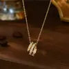 Cadena para Clavícula Elegante de Zirconia Galvanizada en Oro Real para Mujer Diseño de Nicho Cadena de Hueso de Serpiente Estilo Ins Exquisita Cadena para Suéter