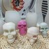 Molde de Silicona para Vela Aromática de Calavera de Halloween DIY Molde de Resina para Adorno de Piedra Aromática de Calavera