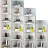 Gabinete de Esquina Personalizado, Gabinete de Almacenamiento Blanco de Madera Maciza, Combinación de Gabinetes Multicapa para Esquina de Dormitorio, Exhibición de Esquina al Lado de la Cama Sofá