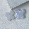 Pendientes de resina con forma de mariposa y lentejuelas de diamante, diseño de flor pequeña, de Corea del Sur, para hacer tú mismo, accesorios para el cabello, fundas de teléfono para mujer, venta al por mayor