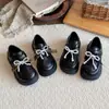 Zapatos de Cuero para Niñas Estilo Nuevo Primavera y Otoño Zapatos Negros de Rendimiento para Niños Zapatos de Princesa Suela Suave Mocasines Elegantes Zapatos Escolares