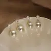 Pendientes de Plata de Ley S925 con Aguja, Perla de Circonita, Pinzas para Orejas sin Perforar Tipo Mosquitero, Elegantes Accesorios para Orejas, Nuevo Modelo 2026
