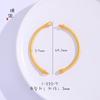 Retención de color alta oro francés antiguo oro de Vietnam accesorios DIY pulsera pulsera tubo curvo liso despertar león pulsera flor de durazno media pulsera