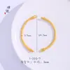 Pulsera Media de Ojo de Tigre con Chapado en Oro de Cinco Vías de la Riqueza Color Fuerte de Pu Zuo con Diseño de Estilo Chino Nuevo y Diseño de Tubo Curvo