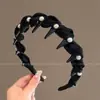 Pinzas para el Cabello de Tela de Alta Gama Estilo Coreano, Diademas Muy Bonitas para Mujer, Diseño de Corona Alta Que No Aprieta la Cabeza, Hace que el Rostro Luzca Más Pequeño, Accesorio para el Cabello de Diadema Exterior