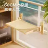 Hamaca para Gatos, Nido para Gatos, Universal para Todas las Estaciones, Ventana Plegable de Madera Maciza, Cesta Colgante para Gatos, Ventosa, Cama Colgante para Gatos, Transpirable para Exposición al Sol