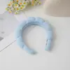 Set de Diadema y Pasador de Tela de Burbujas de Plumeria Transfronteriza, Esponja de Franela, Diadema Impermeable, Accesorios para el Cabello de Nube