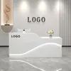 Balcão de Bar, Balcão de Caixa Registradora, Acabamento Fosco, Balcão Pequeno para Salão de Beleza, Mesa de Bar Comercial Simples e Moderna, Balcão de Recepção de Empresa
