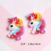 Resina Purpurina Pony Unicornio Dibujos Animados Arcoíris Accesorios DIY Pasador para el Cabello de Niños Agujero para Zapato Hebilla de Zapato Flor de Zapato Accesorios