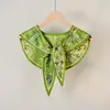 Chal Estilo Pintura al Óleo con Colgante de Perla, Chal Pequeño para Hombros para Mujer, Cuello Falso Decorativo de Anacardo de Alta Gama, Chaleco para Habitación con Aire Acondicionado