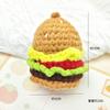 Chaveiro Pingente Criativo Divertido Feito à Mão de Crochê Hamburger Batata Frita Sorvete Batata Frita Coca-Cola Acessórios para Presente DIY
