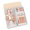 Conjunto de ferramentas de nail art de 7 peças em ouro rosa conjunto completo de cortadores de unhas cortadores de unhas multiuso