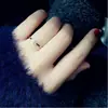 Anillo de Acero de Titanio Chapado en Oro Rosa con un Solo Diamante, Moda Coreana y Japonesa, Anillo Delgado Personalizado para el Dedo Índice, Anillo para el Meñique para Mujeres