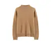 26 Outono Inverno Novo Estilo Coreano Cor Sólida Lã de Yak Básica Gola Alta Meia Camada Base Suéter de Lã Leve Luxo Suéter Puyuan