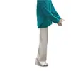 Diseñados con Estilo, Pantalones Casuales Rectos de Mujer para Otoño e Invierno, de Cintura Alta, Caída Suelta, Largo hasta el Suelo, con Patrón de Punto Retorcido