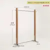 Estante de Exhibición para Tienda de Ropa de Acero Inoxidable con Color Madera Natural Estilo Chino, Soporte de Exhibición Engrosado, Accesorios de Belleza Minimalistas de Moda, Perchero