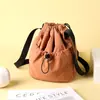 Bolso Cruzado Minimalista de Moda para Teléfono Bolsa de Hombro Pequeña de Nylon Japonés Ligero Versátil Mini Bolso Cubo con Cordón