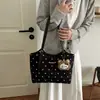 Bolso tote retro de moda para mujer de este año, nueva colección otoño 2026, bolso de hombro ligero de lunares, bolso para el antebrazo para el trabajo
