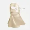 100% Seda de Morera Mascarilla Protectora Solar Protector de Cuello Todo en Uno Facial Gini Anti-UV Luz Azul Casual Lo Más Fácil de Combinar Mascarilla