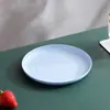 Prato de Osso Redondo de Palha de Trigo Prato de Osso para Mesa de Jantar Doméstica Prato Pequeno para Petiscos Frutas Frutas Secas Prato de Sobremesa
