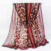 Bufanda de Seda para Mujer, Bufanda Delgada Larga de Gasa para Primavera y Otoño, Bufanda Pequeña Versátil, Decoración Estampada, Estilo Otoño, Moderna y Versátil