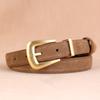 Cinturón de Terciopelo de Vaca para Mujer Nuevo Todo Fósforo Hebilla de Pin Cinturón de Cuero para Mujer Cinturón Decorativo para Jeans Fábrica en stock