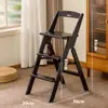 Taburete de cocina multifuncional para uso doméstico, taburete plegable, taburete escalera de tres peldaños, portátil, engrosado, taburete pequeño, taburete de bar