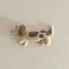 Dibujos Animados Terciopelo Color Arroz Lunares Perro Salchicha Accesorios DIY Pasador Adorno para el Cabello Funda de Teléfono Móvil Accesorios Decorativos Venta al por Mayor